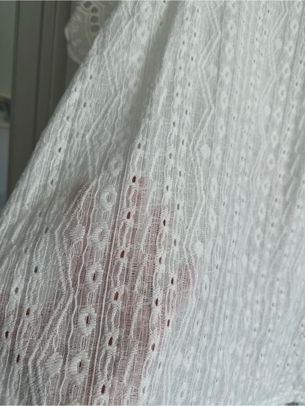 SHEIN plus size White Eyelet Lace Short Sleeve Top - Picture 3 of 10